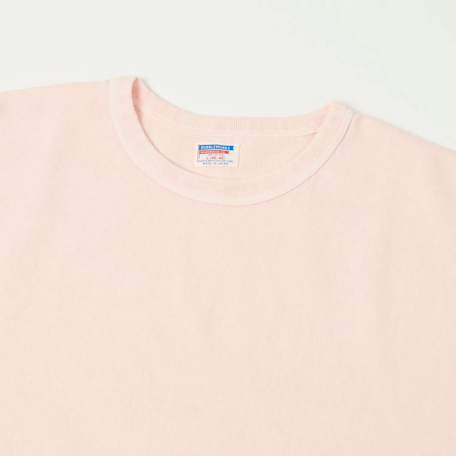 Dubbleworks Long Sleeve Heavy Fabric Pigment Dyed Tee - Pink