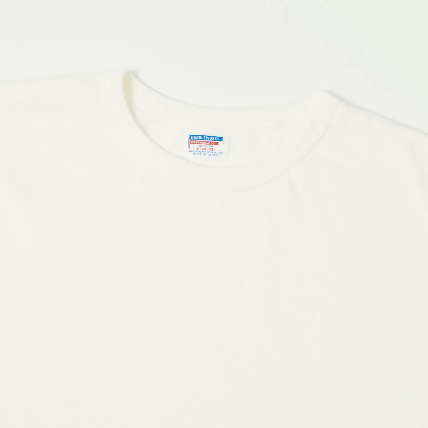 Dubbleworks Long Sleeve Heavy Fabric Tee - Off White