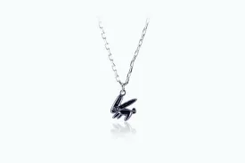 Electro Bunny Necklace (M) Silver Metal Gray