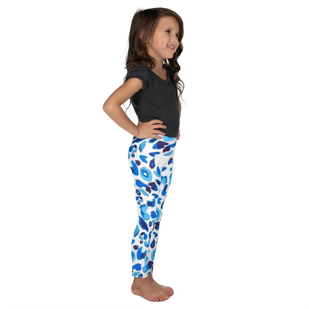 ELEVATED ESSENTIALS, THE PERFECT KID'S LEGGING BLUE LEOPARD