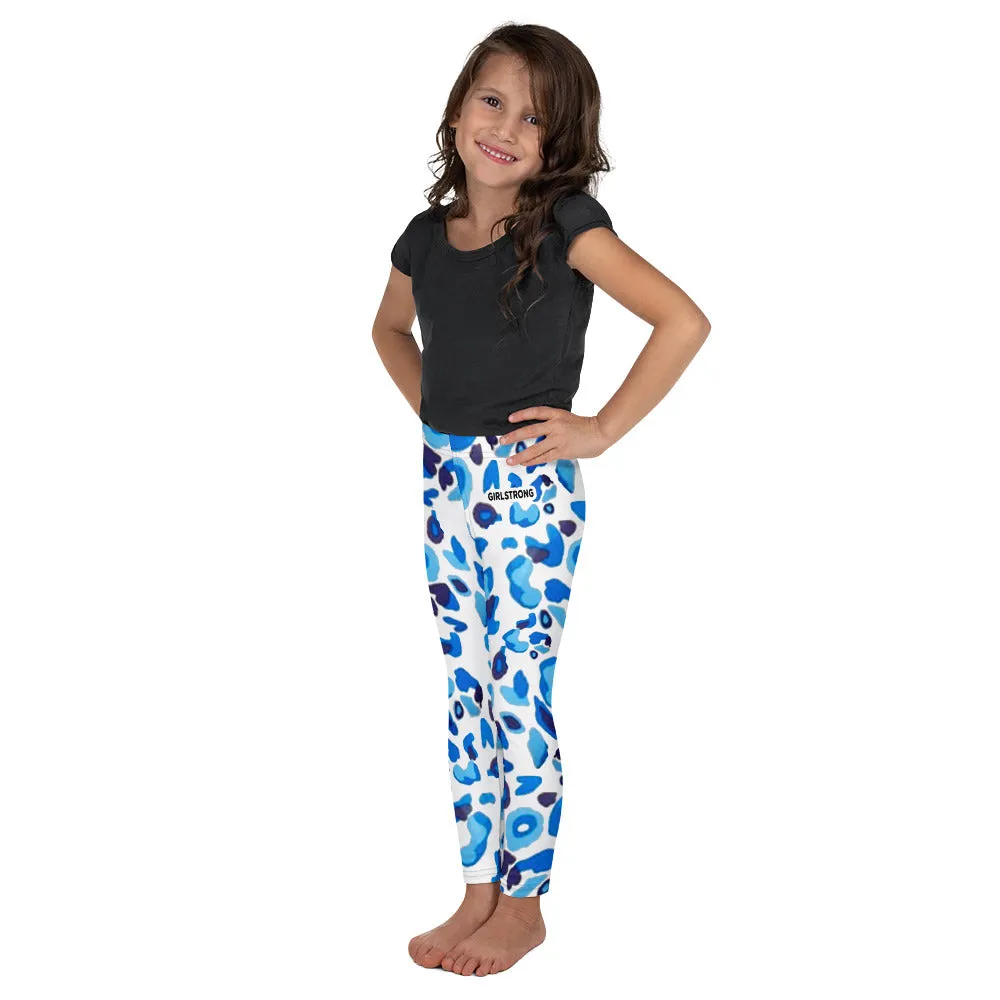 ELEVATED ESSENTIALS, THE PERFECT KID'S LEGGING BLUE LEOPARD