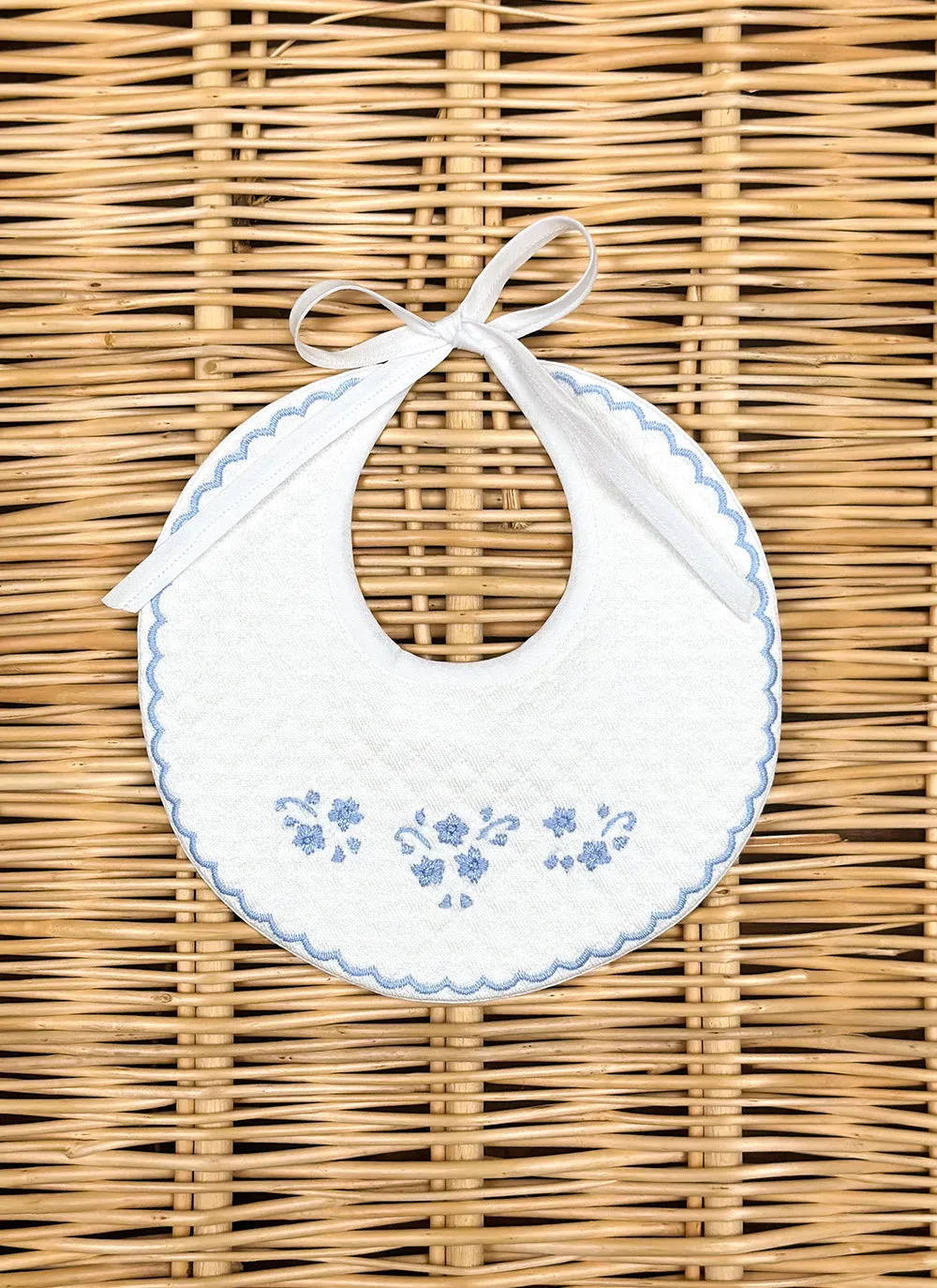 Embroidered Flowers bib