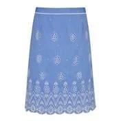 Embroidery and Cutwork Linen A-Line Skirt