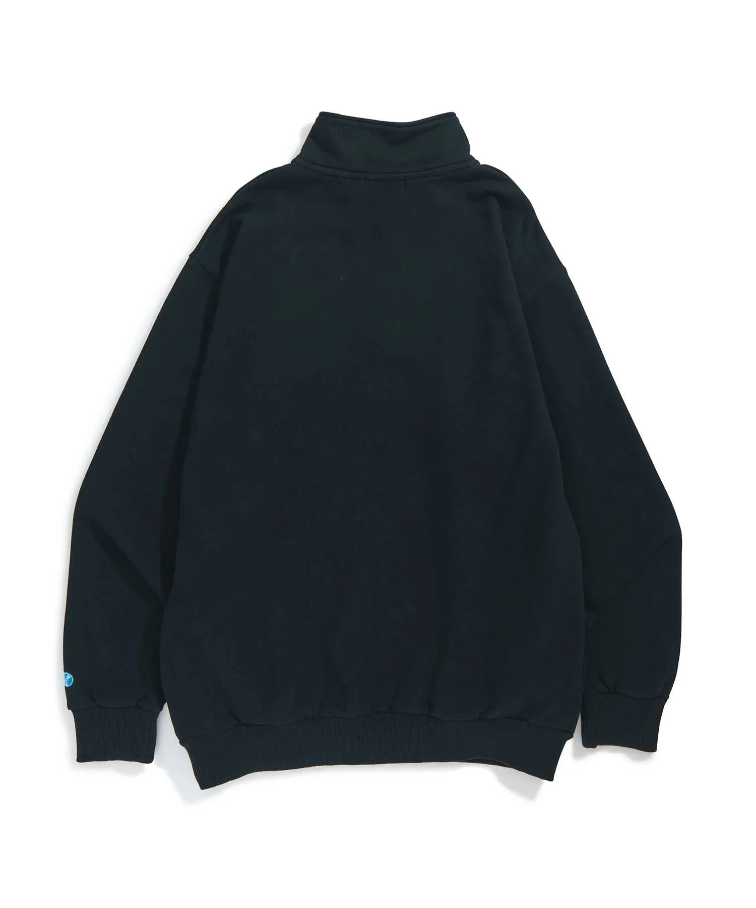 EMBROIDERY LASER HALF ZIP SWEAT