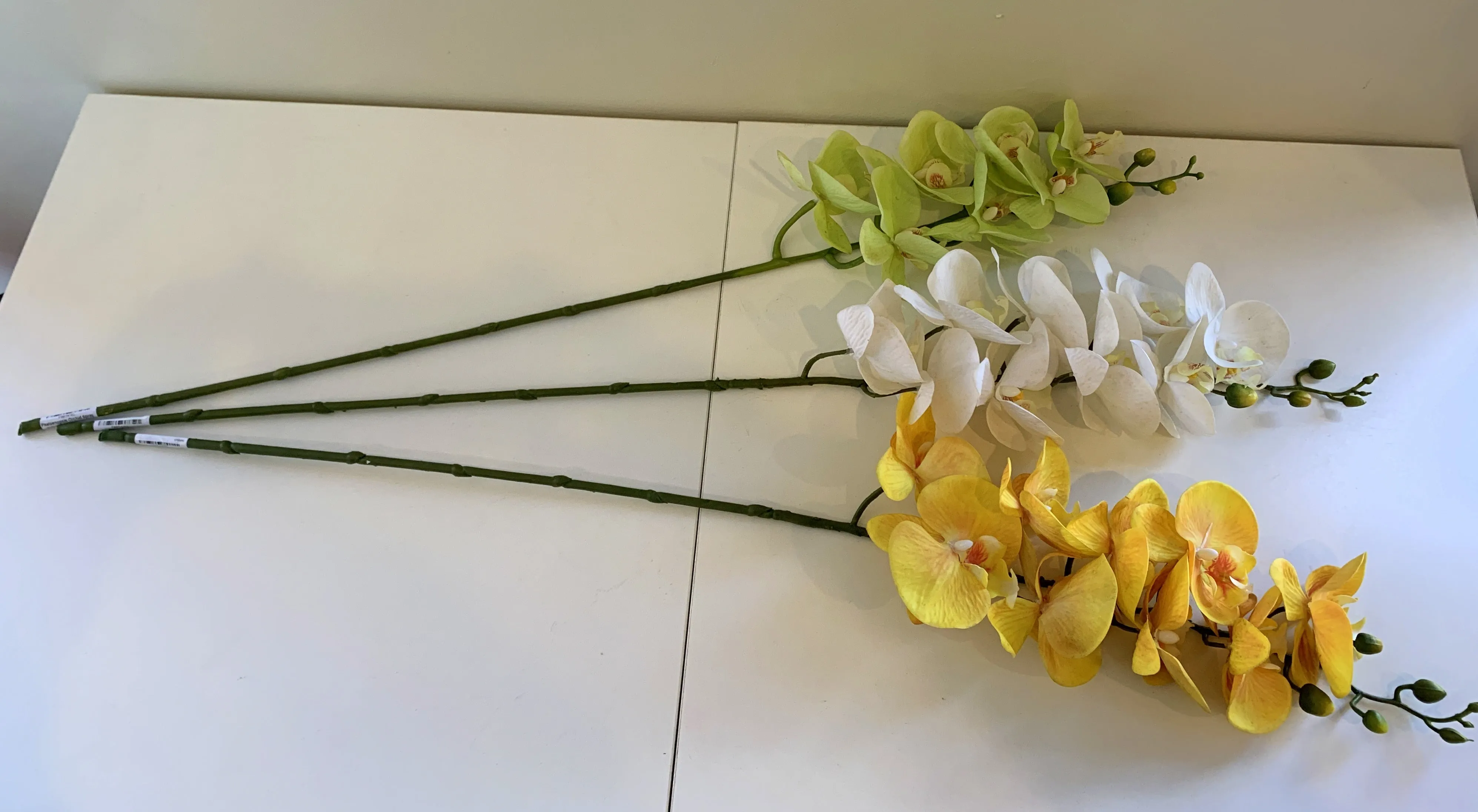 F0034N Phalaenopsis Orchid Spray 91cm Light Green / White / Yellow / Pure White