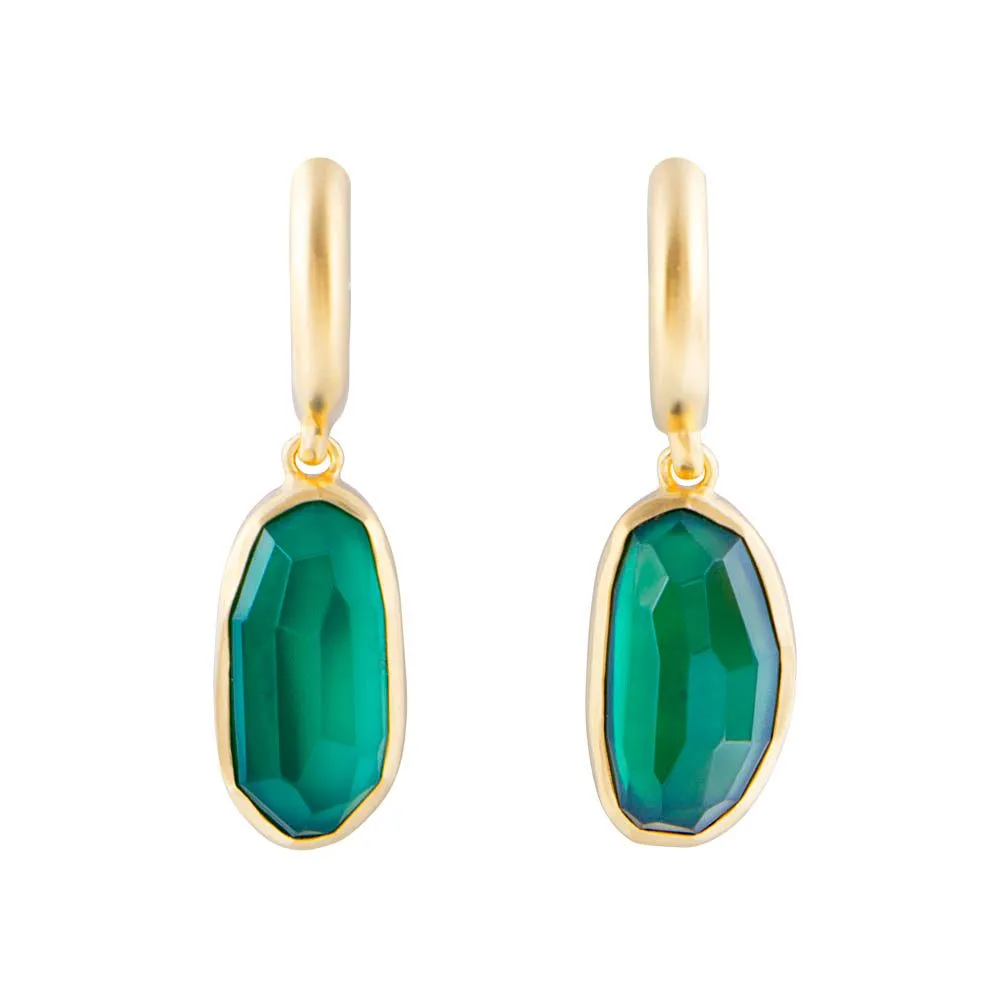 Fairley Free-Form Green Agate Drops