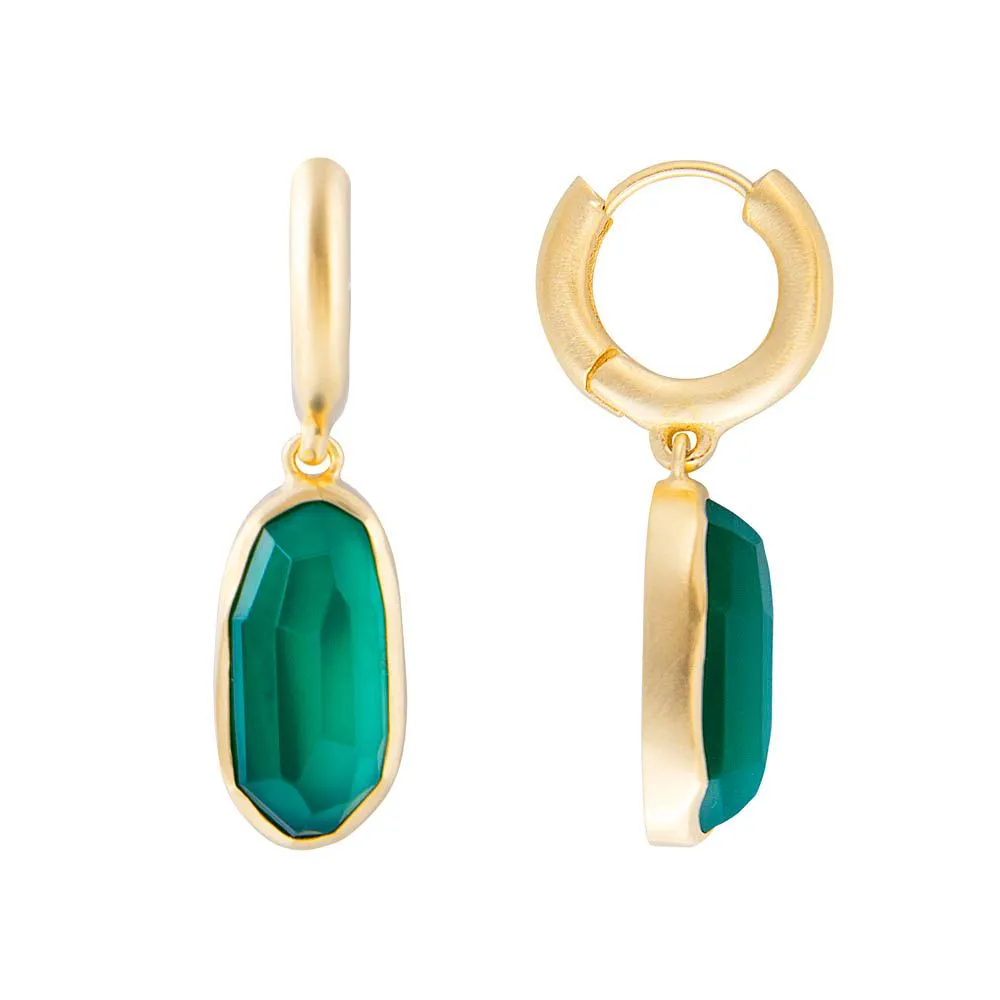 Fairley Free-Form Green Agate Drops