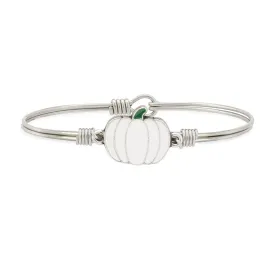 Fall White Pumpkin Bangle Bracelet