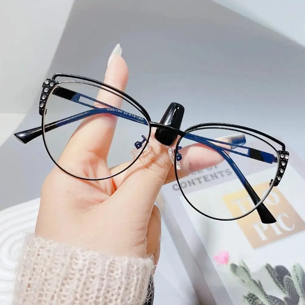 Fashion High Quality Metal Blue Light Blocking Fashion Women Computer Eyeglasses Optical Spectacle Eye Protection Glass Eyewear