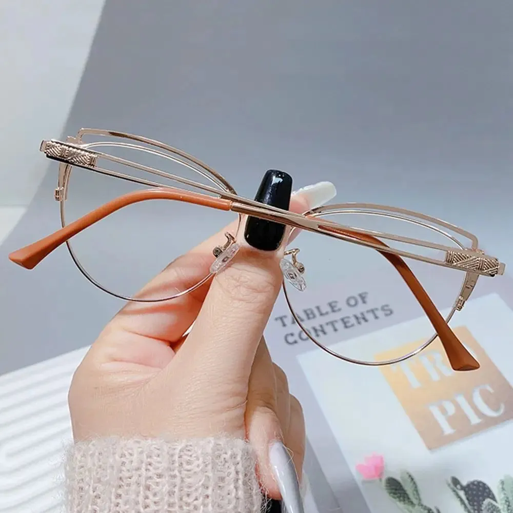 Fashion High Quality Metal Blue Light Blocking Fashion Women Computer Eyeglasses Optical Spectacle Eye Protection Glass Eyewear