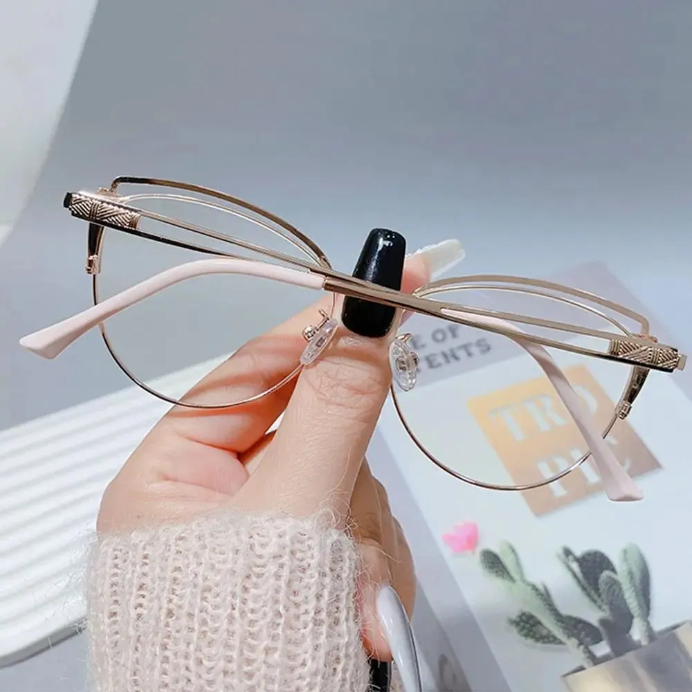 Fashion High Quality Metal Blue Light Blocking Fashion Women Computer Eyeglasses Optical Spectacle Eye Protection Glass Eyewear