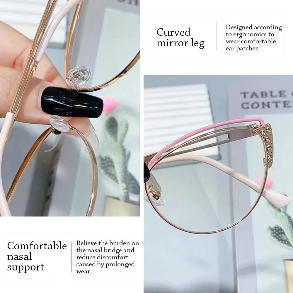 Fashion High Quality Metal Blue Light Blocking Fashion Women Computer Eyeglasses Optical Spectacle Eye Protection Glass Eyewear