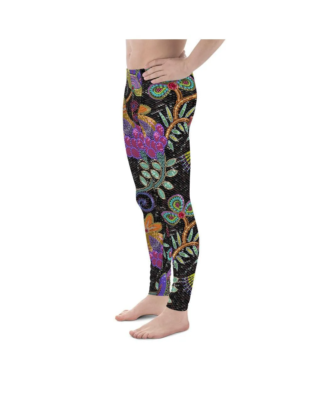 Faux Paillette Flower Meggings