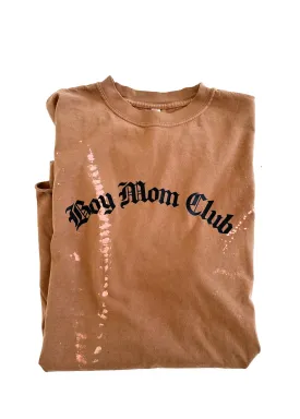 FINAL SALE: BOY MOM CLUB BLEACHED OUT SIDE SLIT TEE