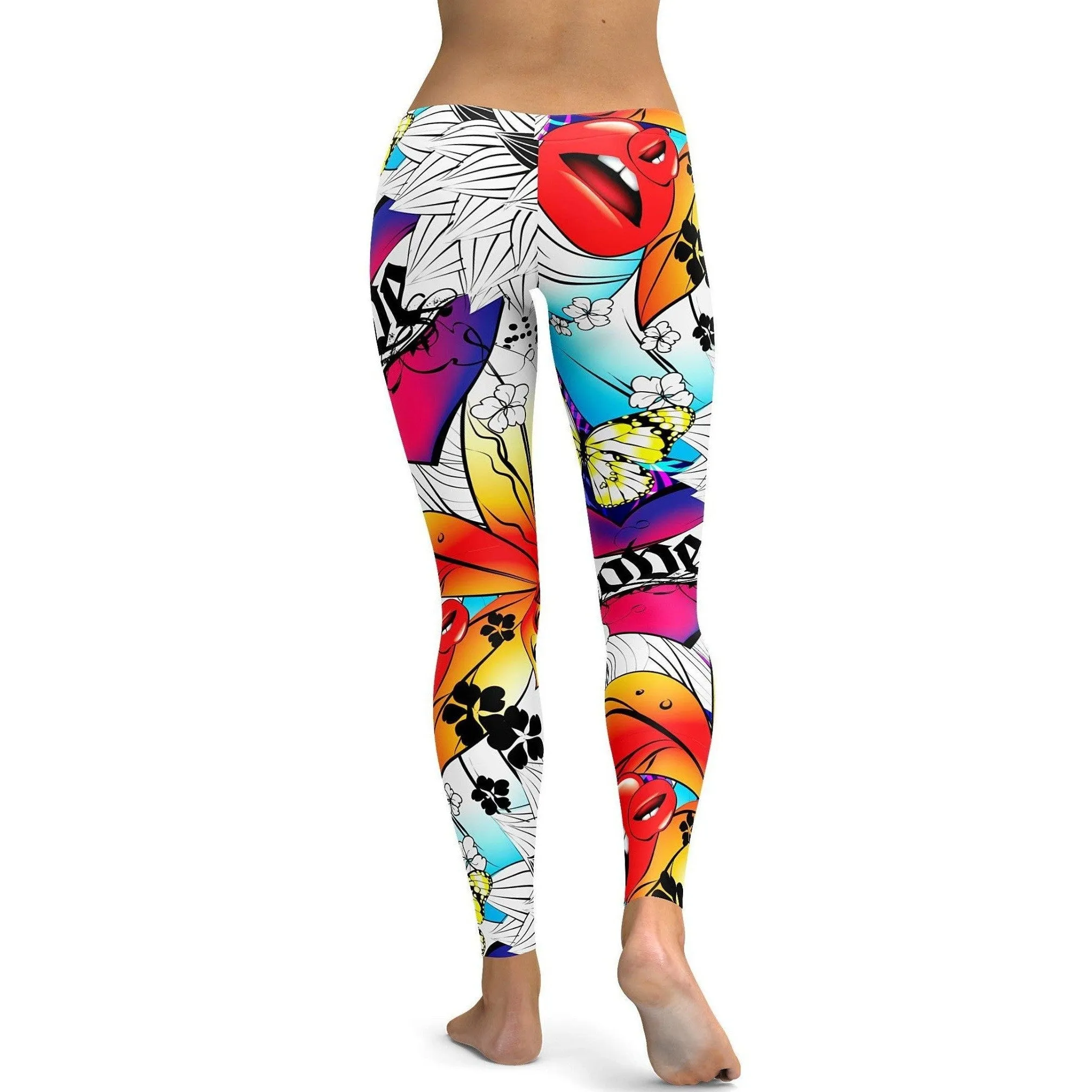 Flowers and Tats Rave Leggings