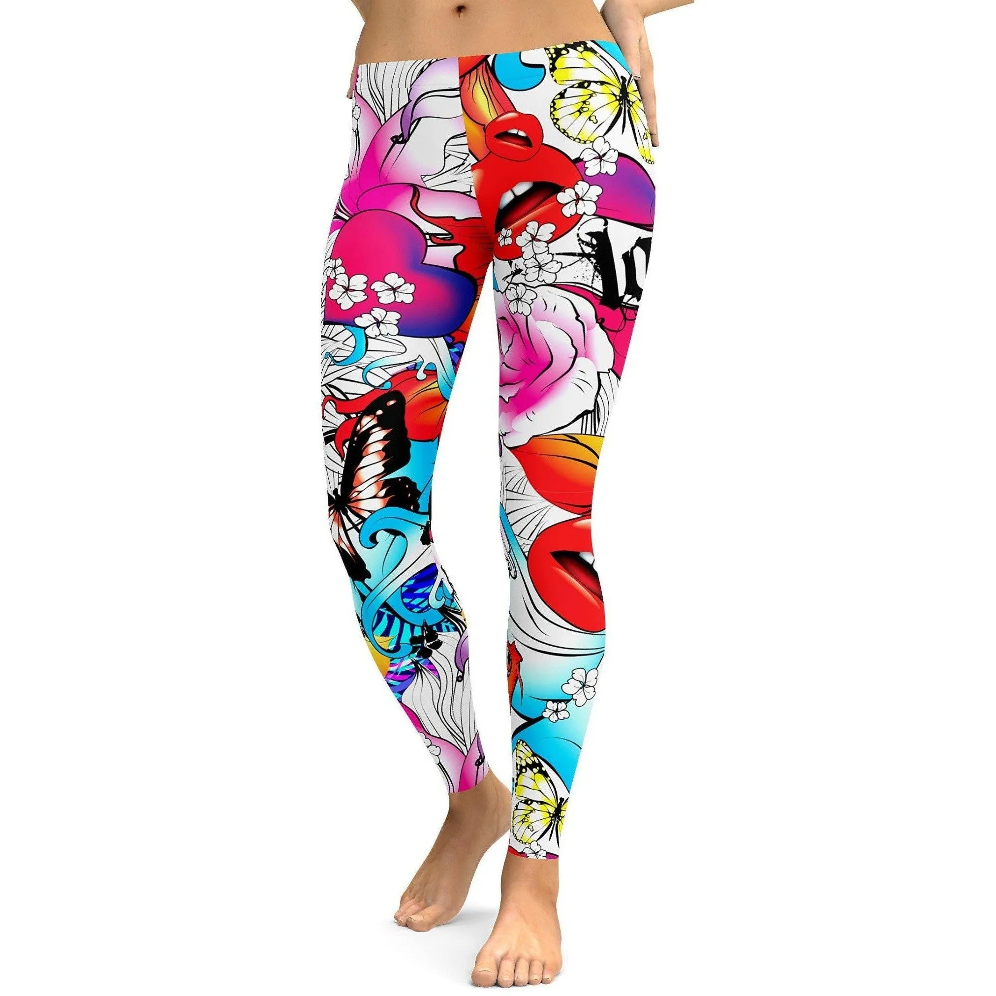 Flowers and Tats Rave Leggings