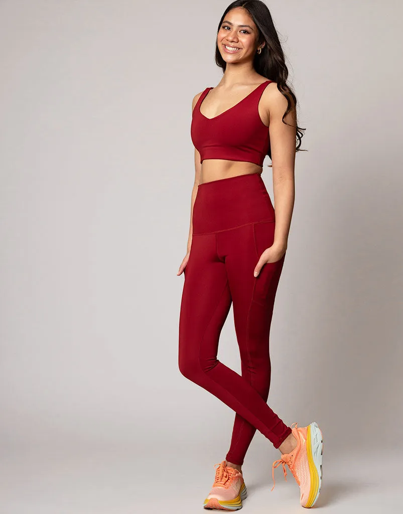 Freestyle Pocket Legging Cranberry