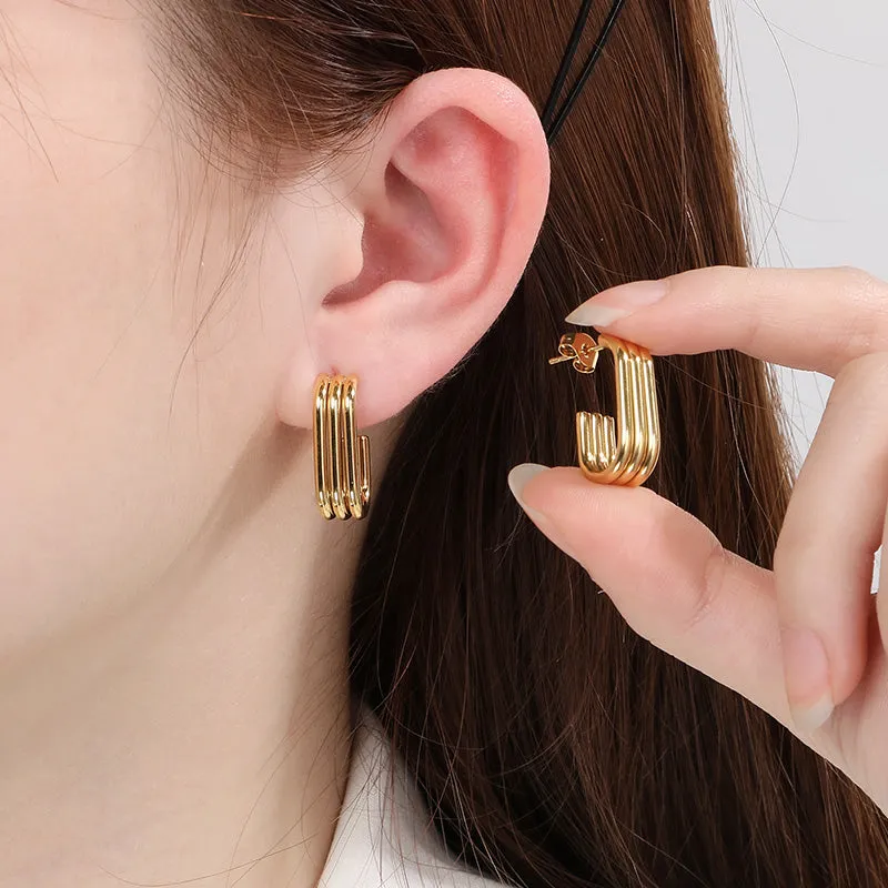 Geometric Hoop Earrings