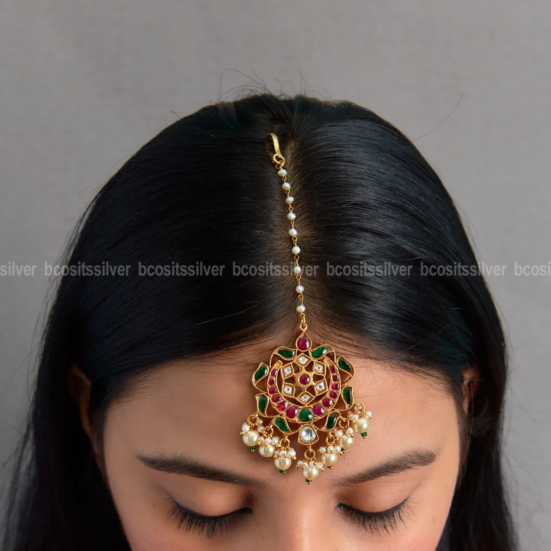 Gold Plated Bridal Tikka - 0754