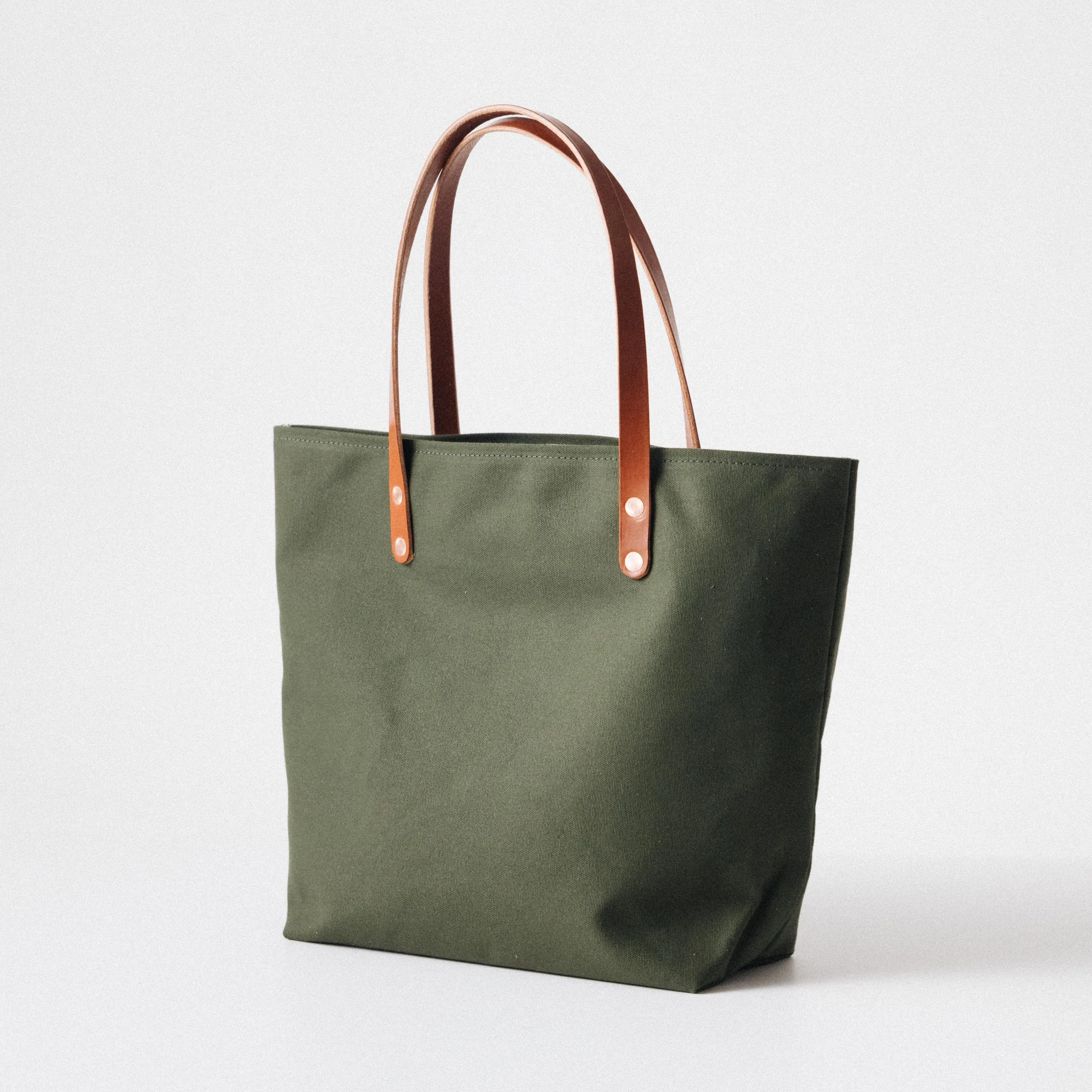 Green Canvas Tote