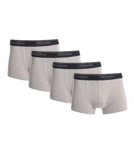 H. GREY CLEOCOTTON PREMIUM COTTON RICH STRETCH BOXER BRIEF - 4 PK