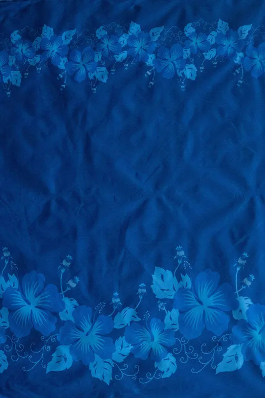 Hibiscus Double Border Fabric | Polyester