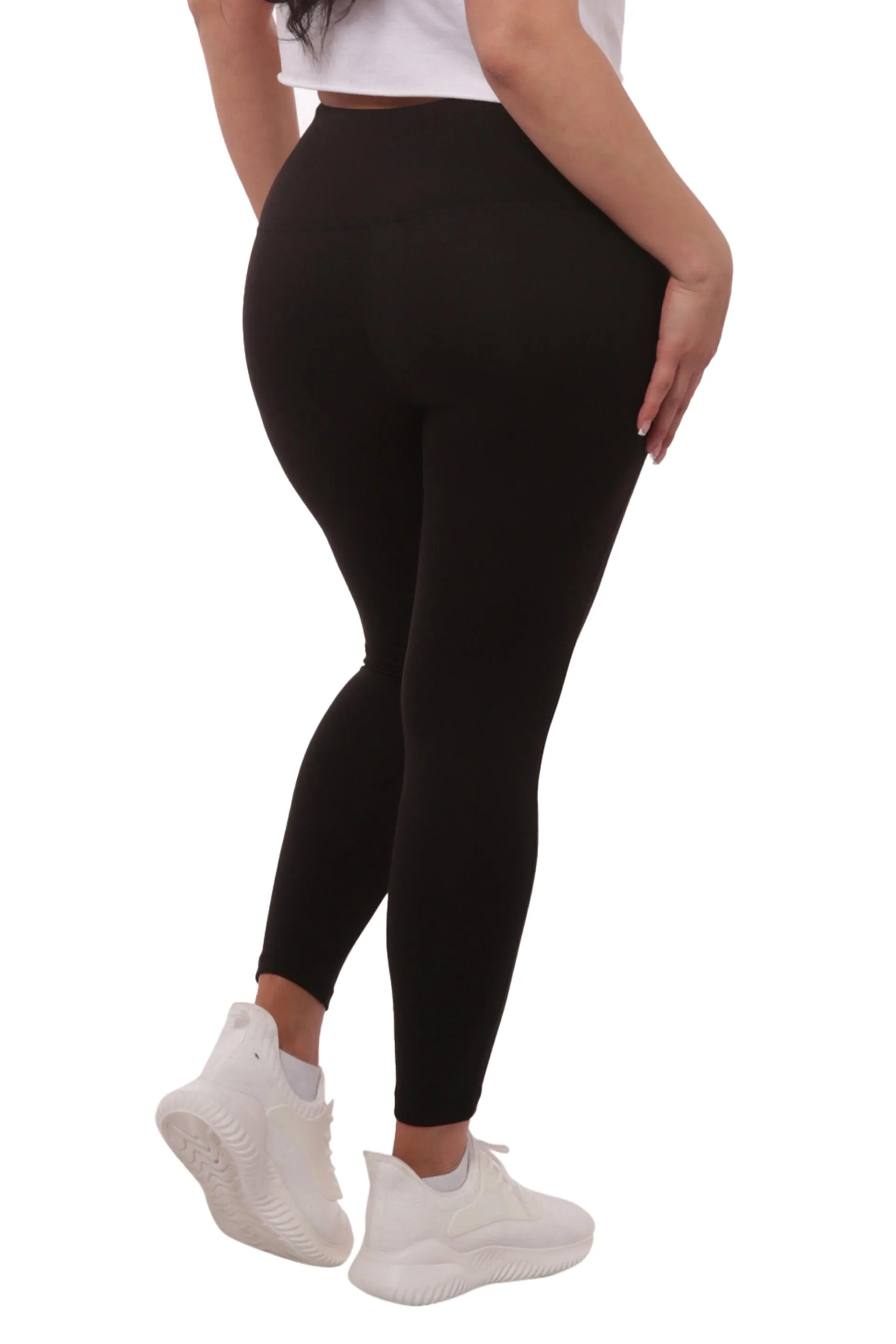 High Rise Buttery Soft Leggings With Zipper Pockets - Black