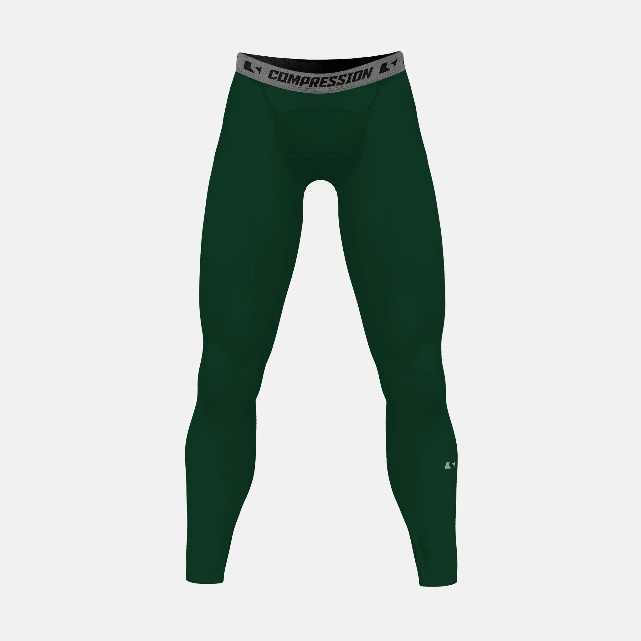 Hue Dark Green Solid compression tights / leggings