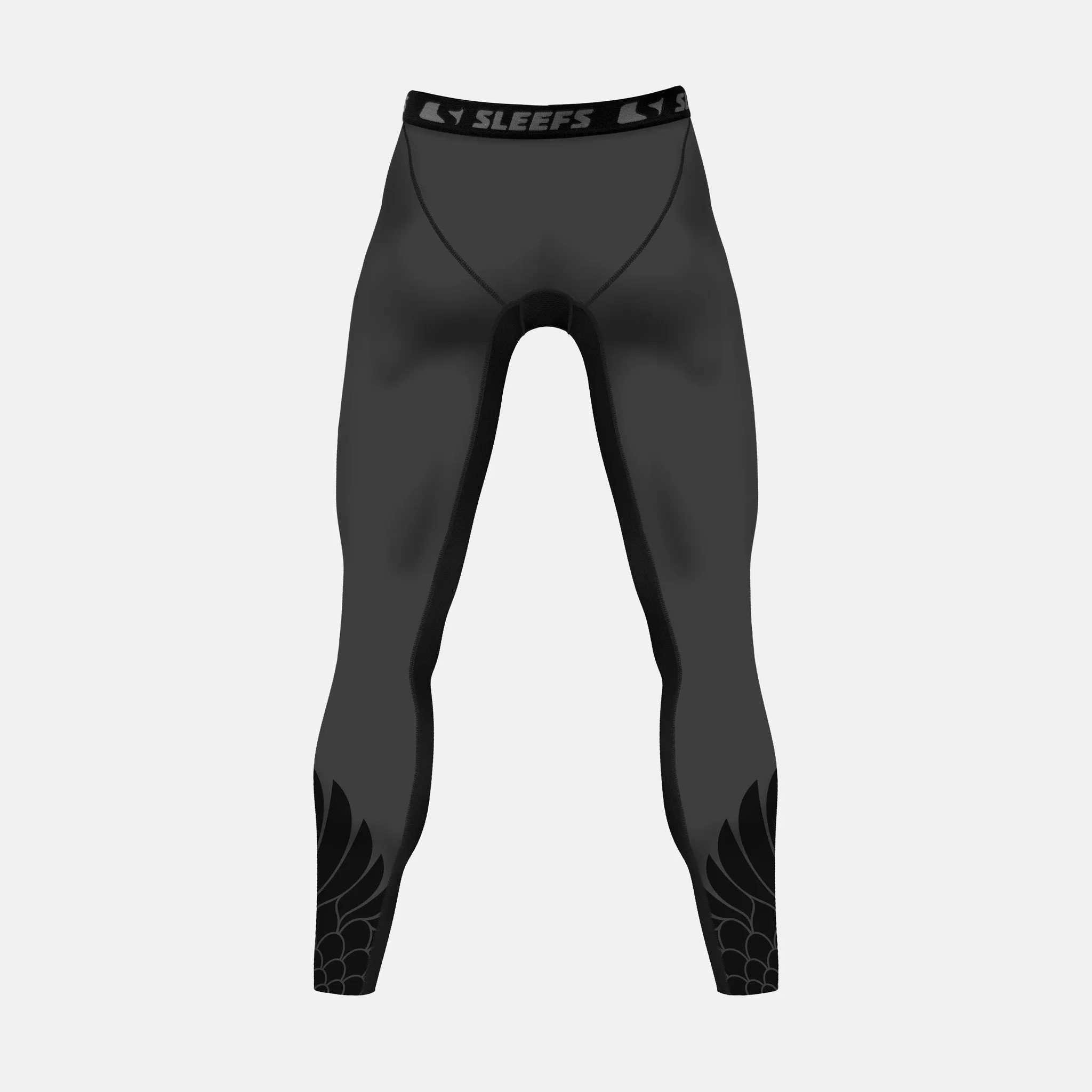 Icarus Gray and Black Compression Tights / Leggings