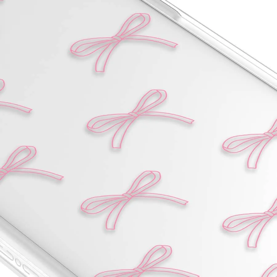 iPhone 12 Pink Ribbon Minimal Line Phone Case MagSafe Compatible