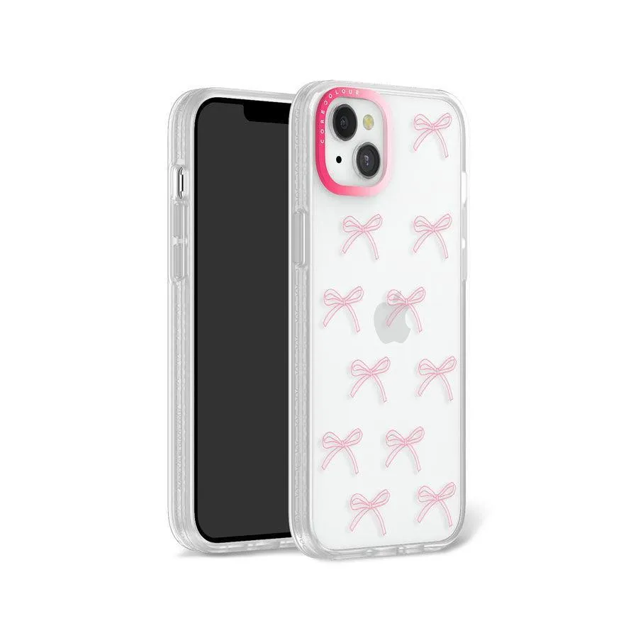 iPhone 12 Pink Ribbon Minimal Line Phone Case MagSafe Compatible