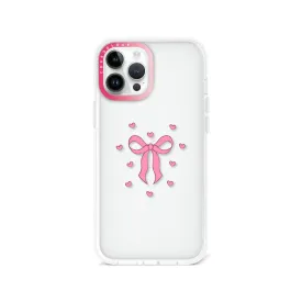 iPhone 12 Pro Max Pink Ribbon Heart Phone Case