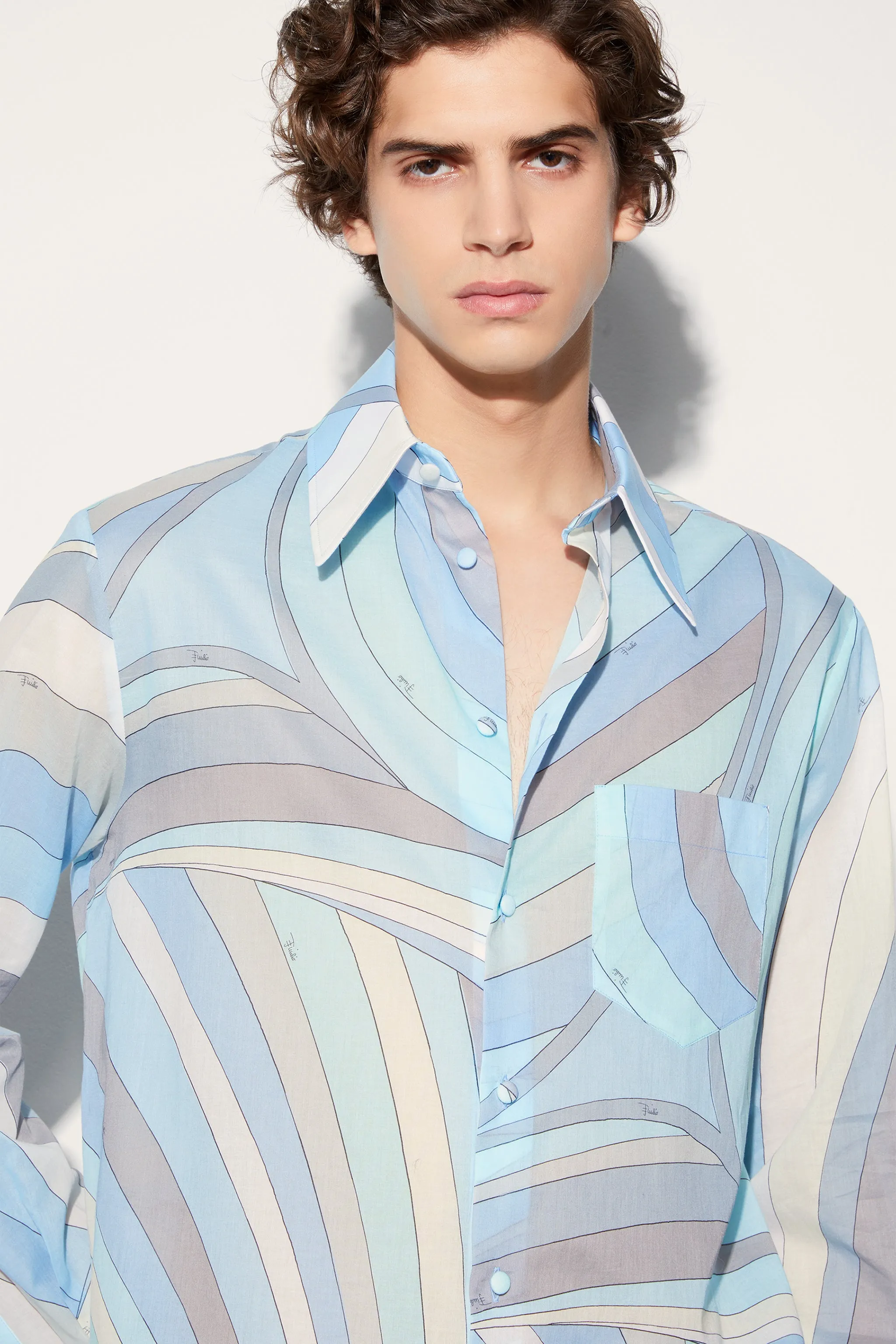 Iride-Print Cotton Shirt