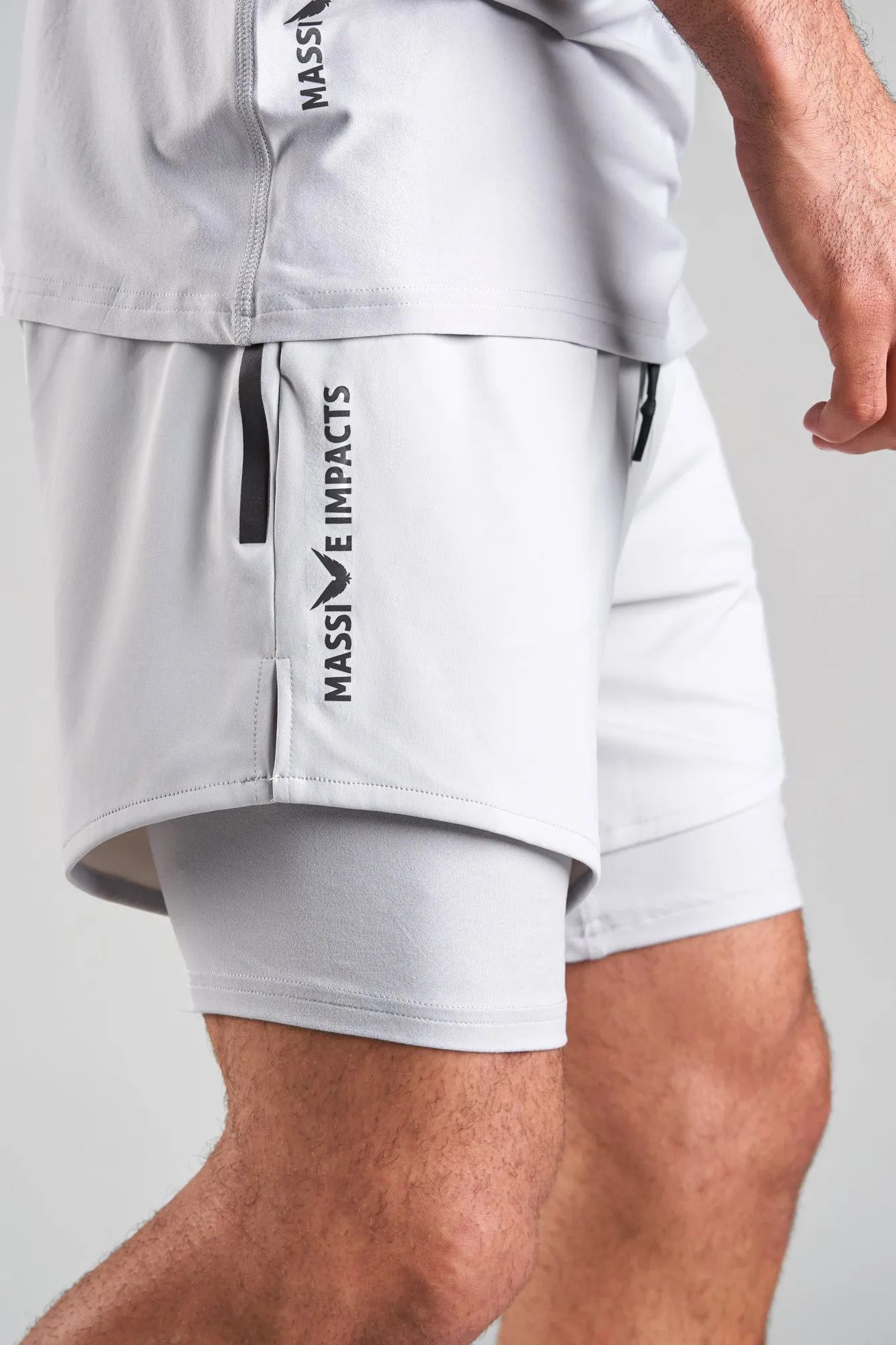 J011MI Recycled Nylon 2in1 Sporty Shorts