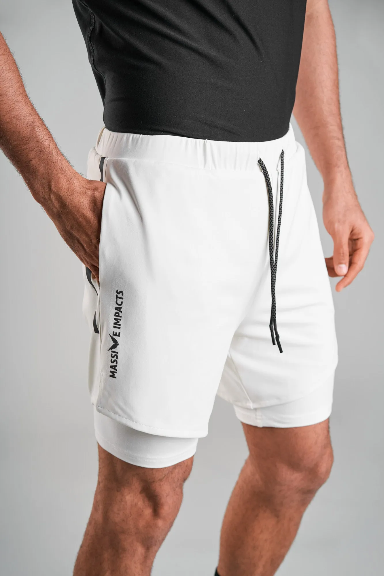 J011MI Recycled Nylon 2in1 Sporty Shorts