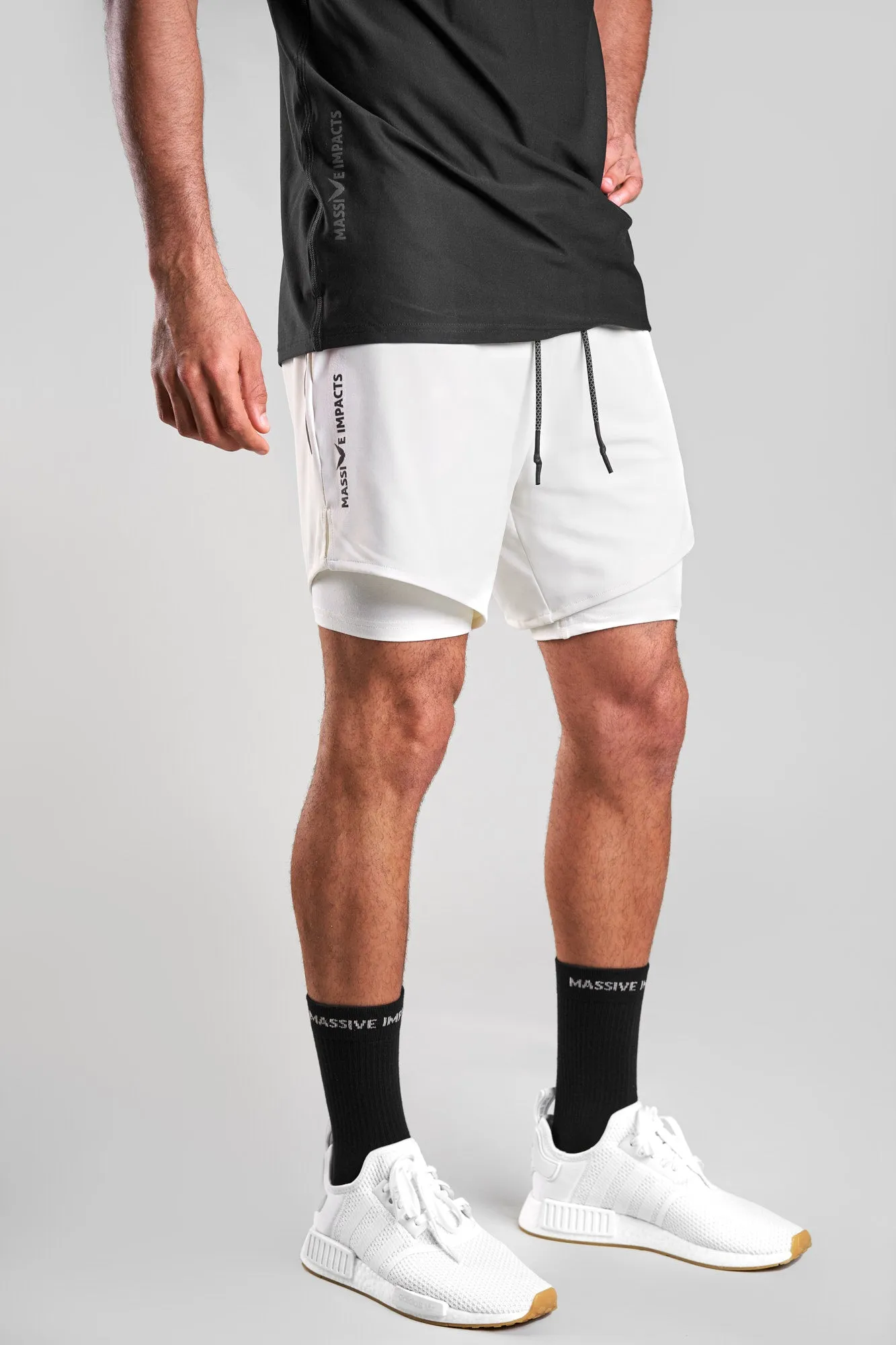 J011MI Recycled Nylon 2in1 Sporty Shorts