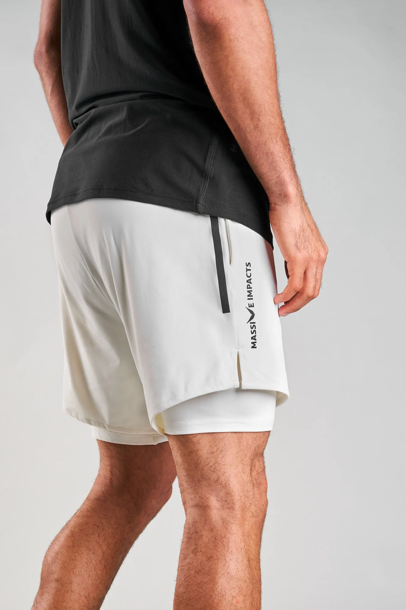 J011MI Recycled Nylon 2in1 Sporty Shorts