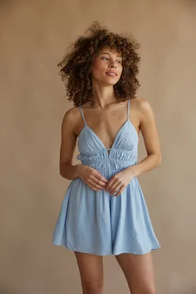 Joy Open Back Babydoll Romper