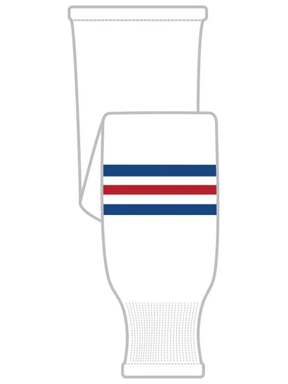 K1 Sportswear New York Rangers White Knit Ice Hockey Socks