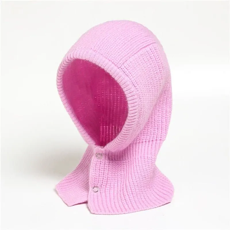 Knitted Cotton Cap Scarf - Fashionable Warmth and Versatility