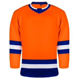 Kobe K3GLI Burnt Orange/Royal Blue/White Premium League Hockey Jersey