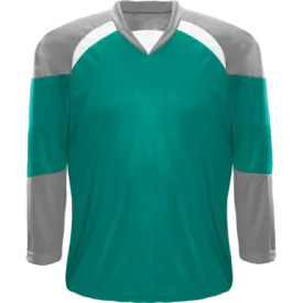 Kobe XJ5 Teal/Grey/White Midweight League Hockey Jersey