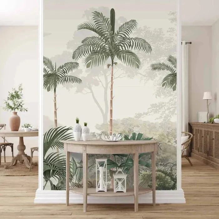 Kovalam Paradise, Palms Wallpaper for Rooms, Green, Customised