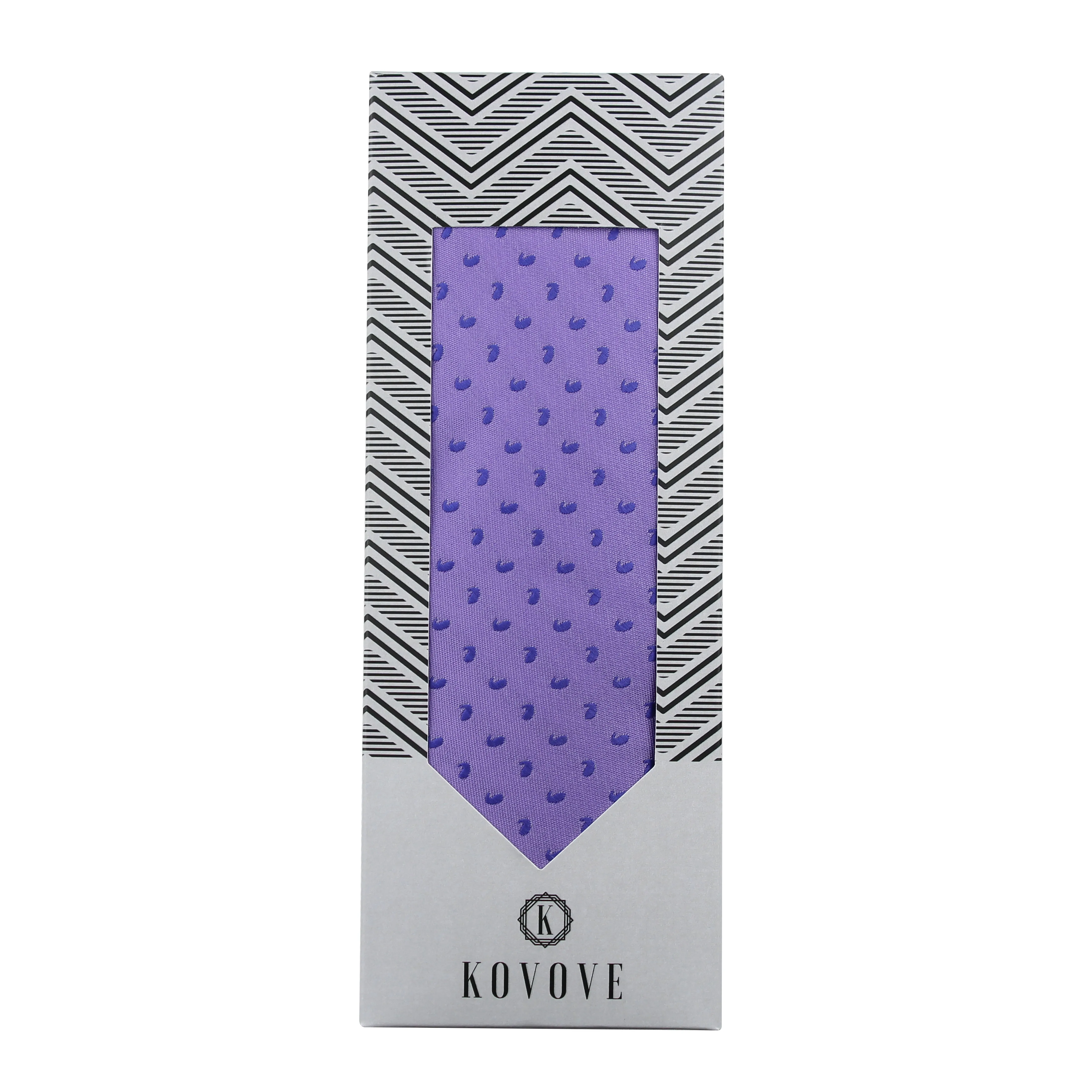 Kovove Purple Abstract Neck Tie For Men