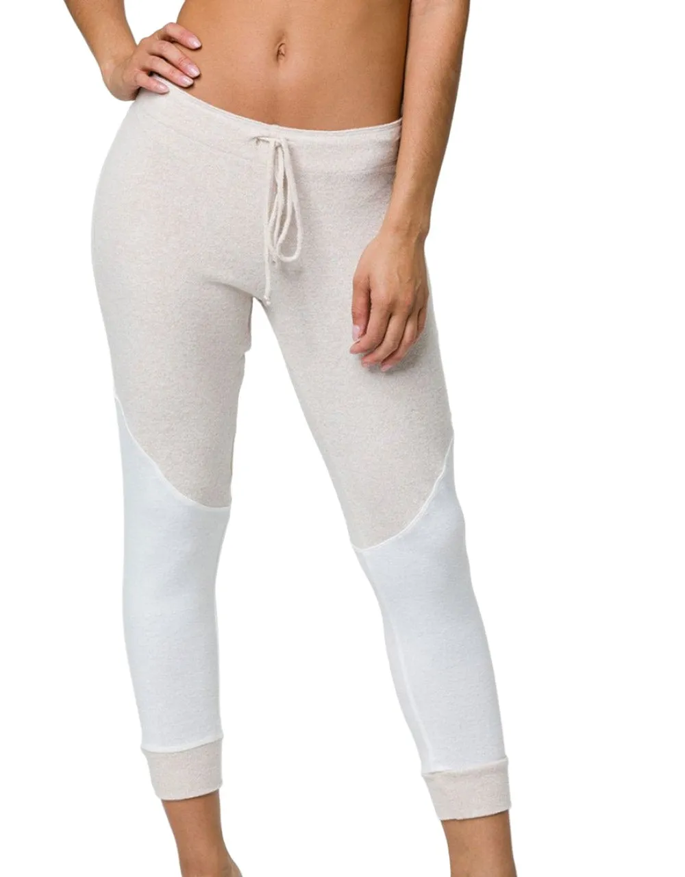 Last Chance! Onzie Hacci Varsity Jogger 2228 Oatmeal/White