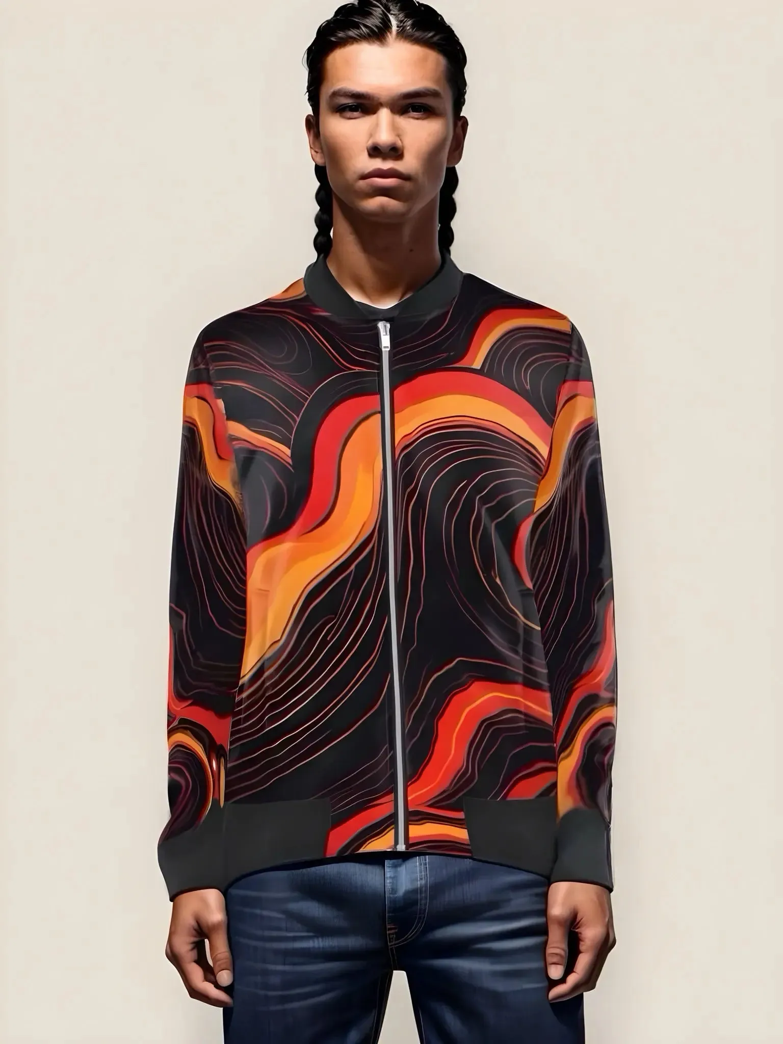 Lava Flow Bomber Jacket