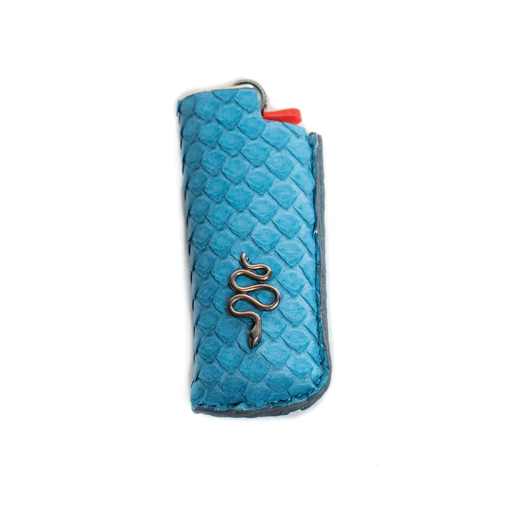 LIGHT BLUE SNAKE SKIN SNAKE LIGHTER