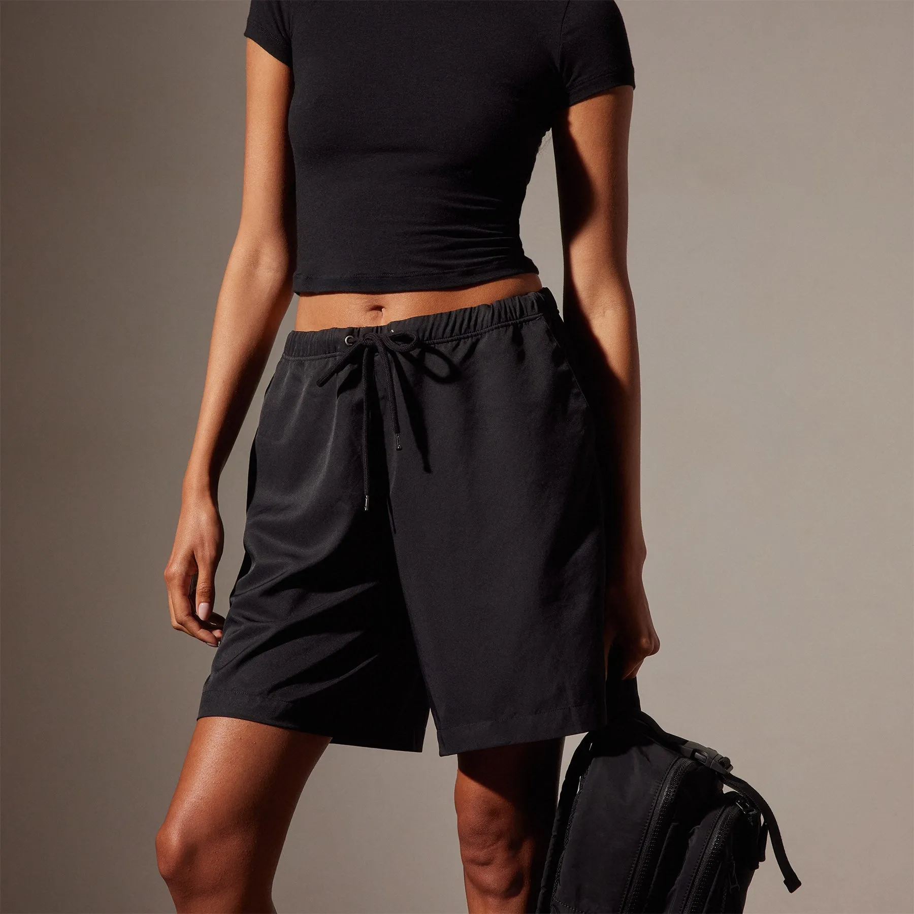 Lightweight Matte Sateen Short - Black