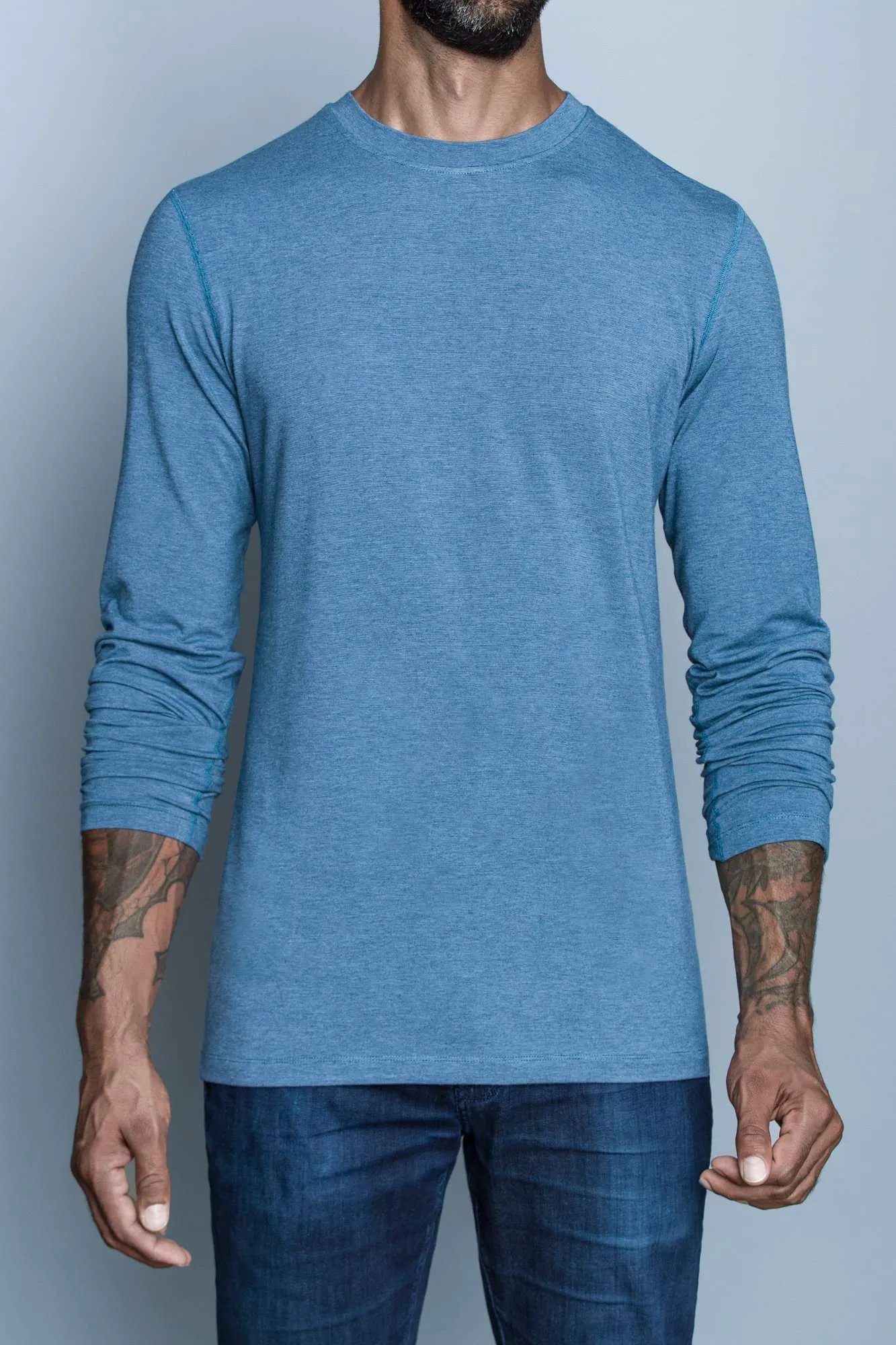 Mac Microstripe | Long-Sleeve Tall Shirt