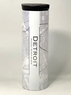 Map of Detroit Coffee Tumbler / White